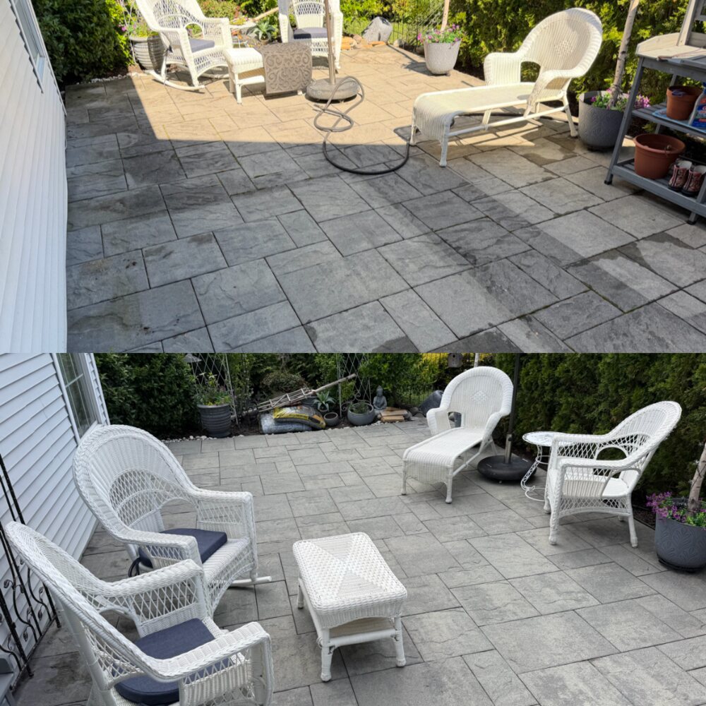 Bluestone paver patio