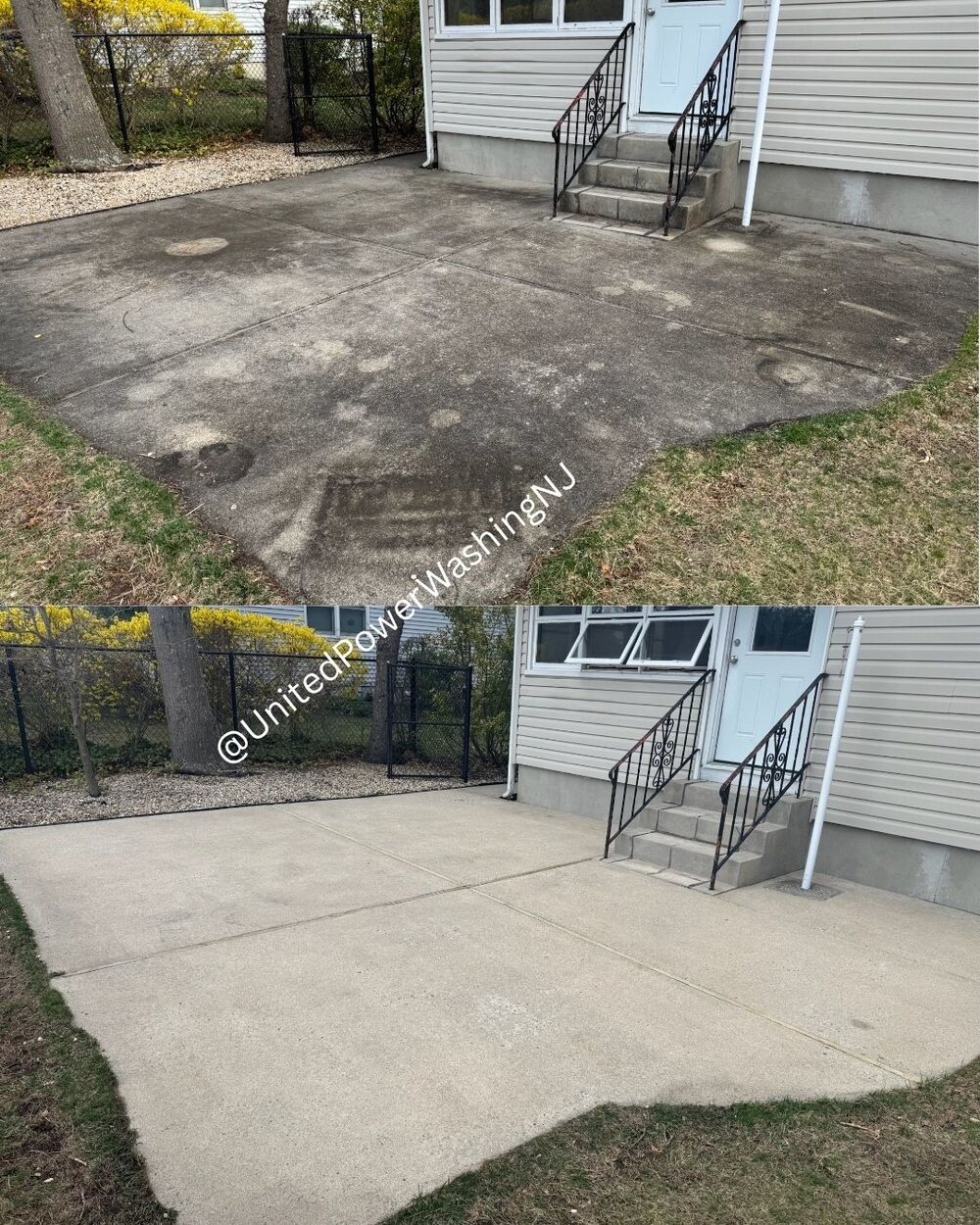 Concrete patio cleaning