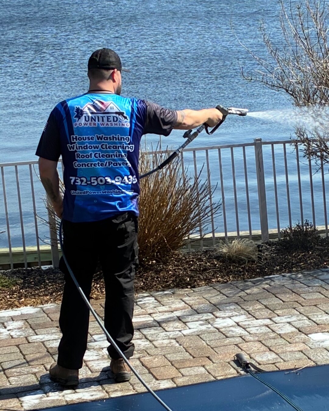 Steve Franco, founder of United Power Washing, on the job in Ocean County
